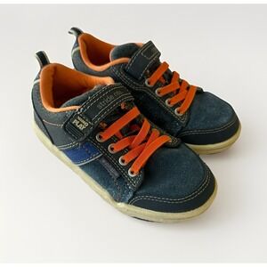 Stride Rite Made2Play Toddler Boys Sneakers Blue Orange Leather Size 9